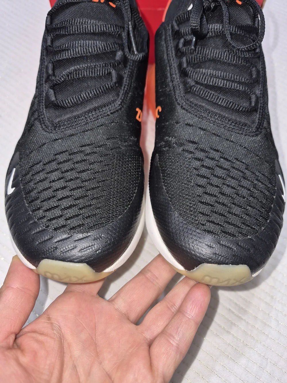 Nike Kids Air Max 270 Black & Orange Athletic Shoes